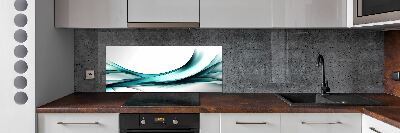 Cooker splashback Wave abstraction