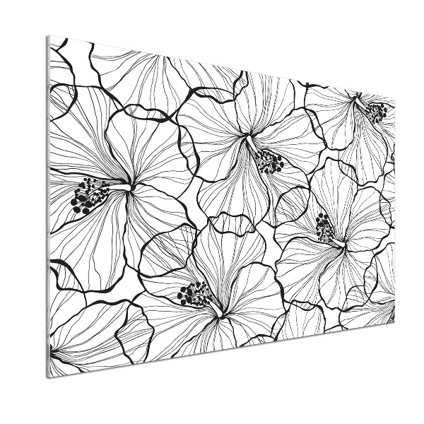 Cooker splashback Hawaiian flowers