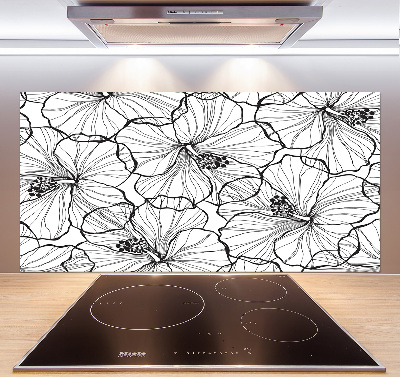 Cooker splashback Hawaiian flowers