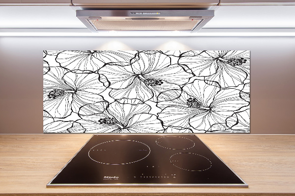 Cooker splashback Hawaiian flowers