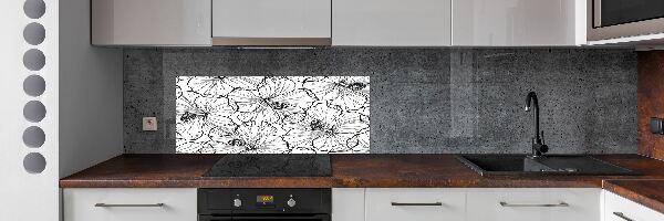 Cooker splashback Hawaiian flowers