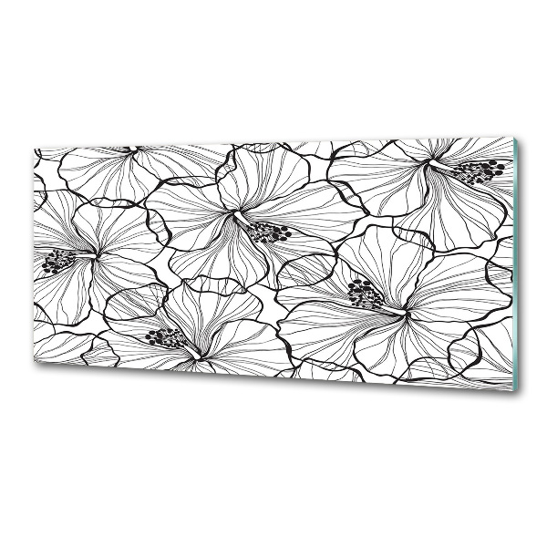 Cooker splashback Hawaiian flowers