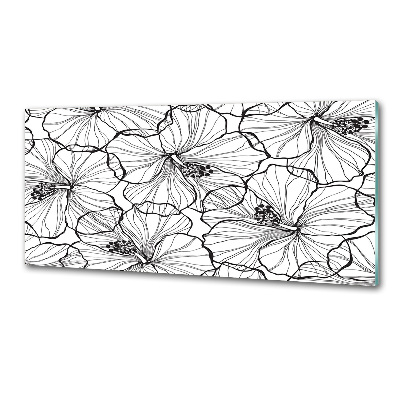 Cooker splashback Hawaiian flowers