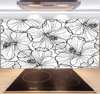 Cooker splashback Hawaiian flowers