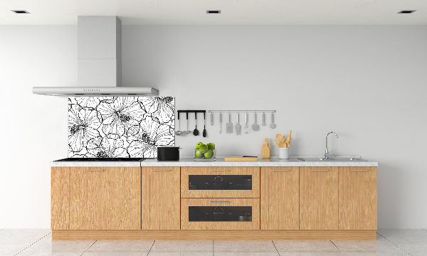 Cooker splashback Hawaiian flowers