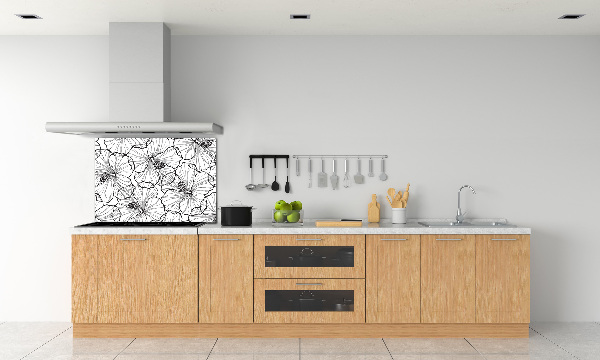 Cooker splashback Hawaiian flowers