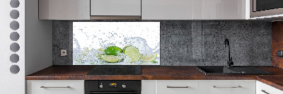 Cooker splashback Lime and water