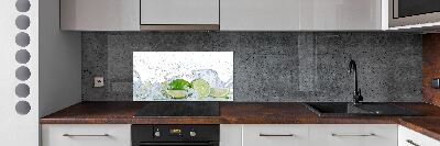 Cooker splashback Lime and water