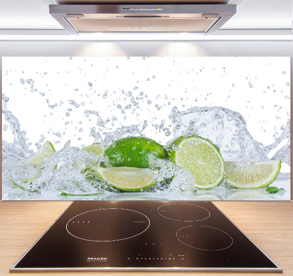 Cooker splashback Lime and water