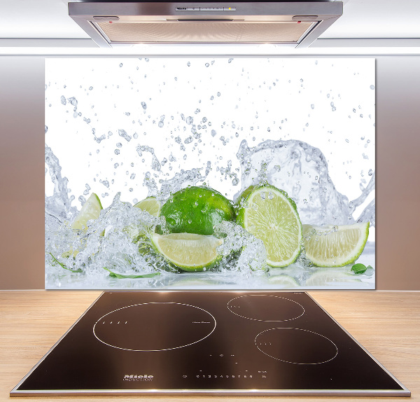 Cooker splashback Lime and water