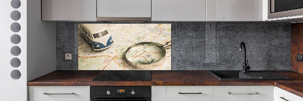 Cooker splashback Travel symbolism