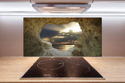 Cooker splashback Coastal cave