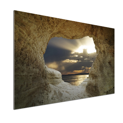 Cooker splashback Coastal cave