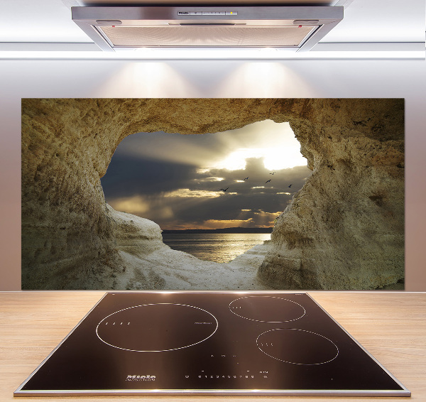 Cooker splashback Coastal cave