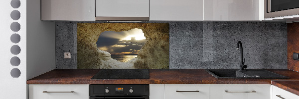 Cooker splashback Coastal cave