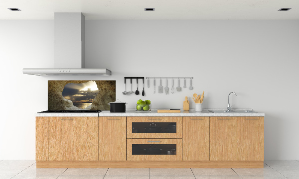 Cooker splashback Coastal cave