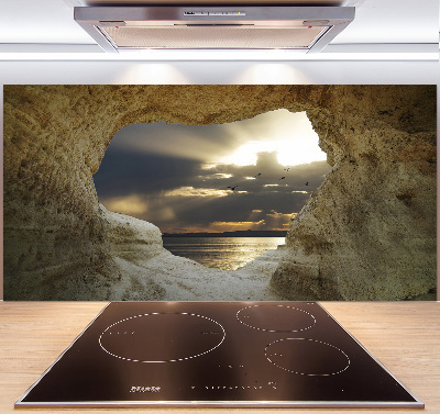 Cooker splashback Coastal cave