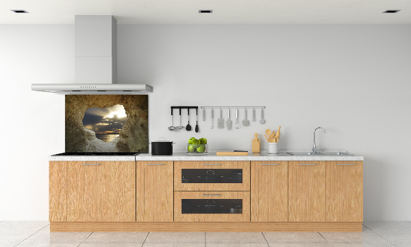 Cooker splashback Coastal cave