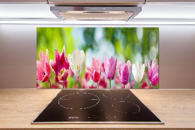 Kitchen splashback Tulips