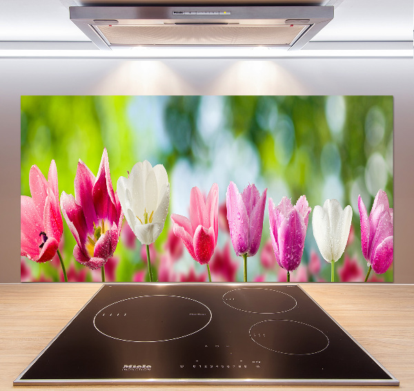 Kitchen splashback Tulips