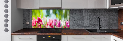 Kitchen splashback Tulips