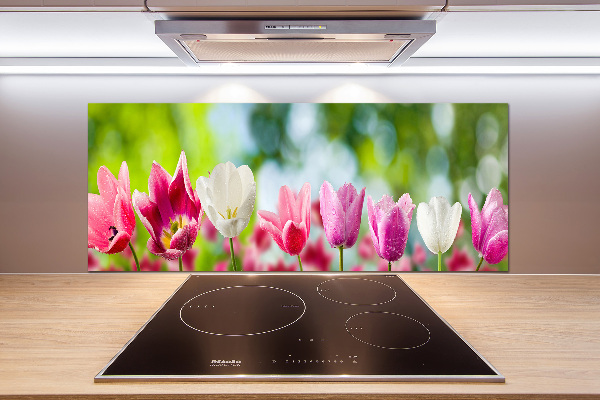 Kitchen splashback Tulips