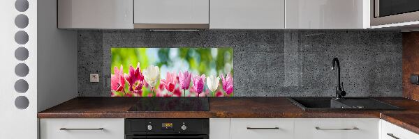 Kitchen splashback Tulips