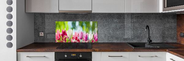 Kitchen splashback Tulips