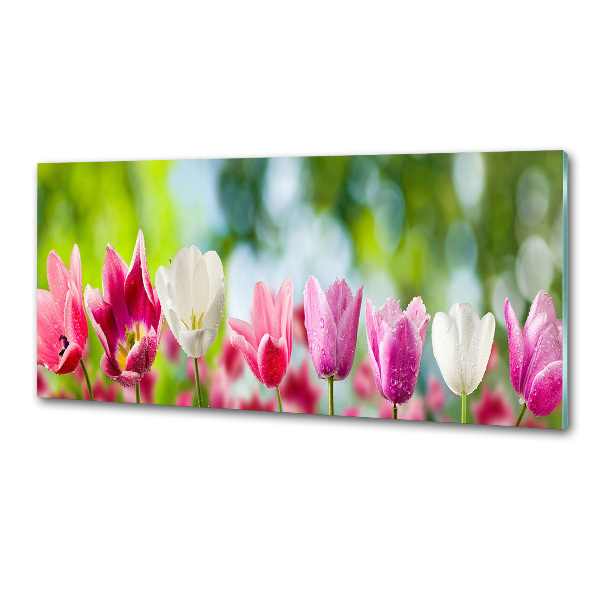 Kitchen splashback Tulips