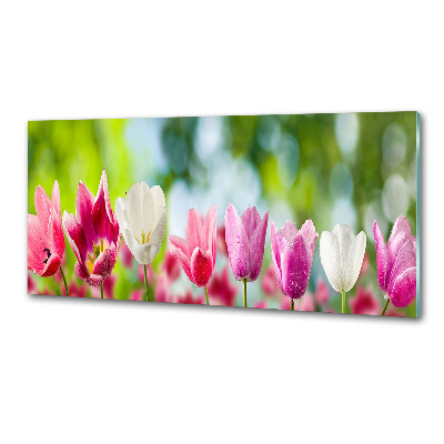 Kitchen splashback Tulips