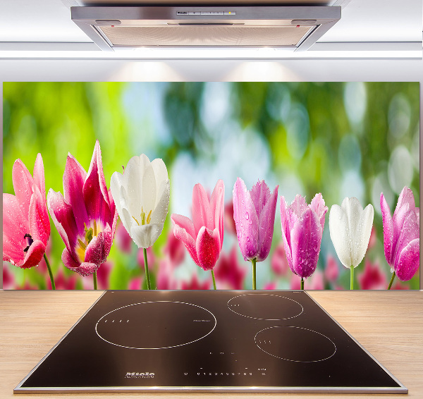 Kitchen splashback Tulips