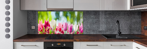 Kitchen splashback Tulips