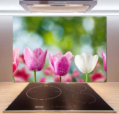 Kitchen splashback Tulips