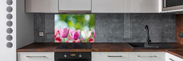 Kitchen splashback Tulips