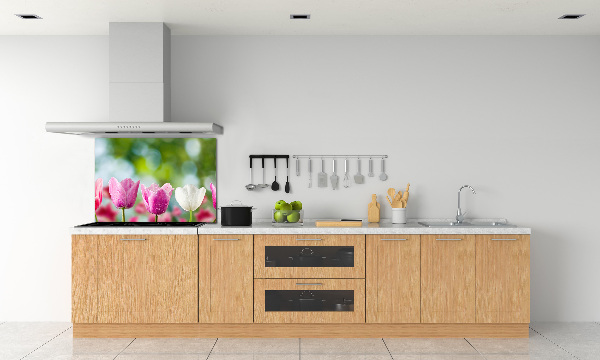 Kitchen splashback Tulips