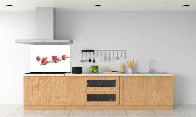 Cooker splashback Strawberries and water