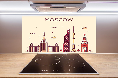 Cooker splashback Moscow buildings