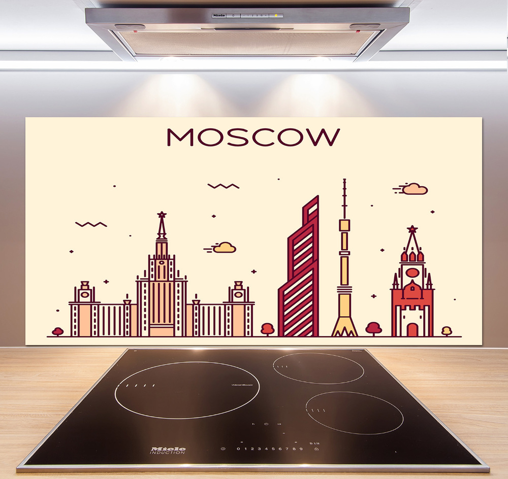 Cooker splashback Moscow buildings