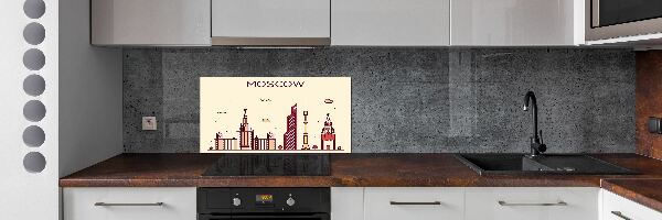 Cooker splashback Moscow buildings