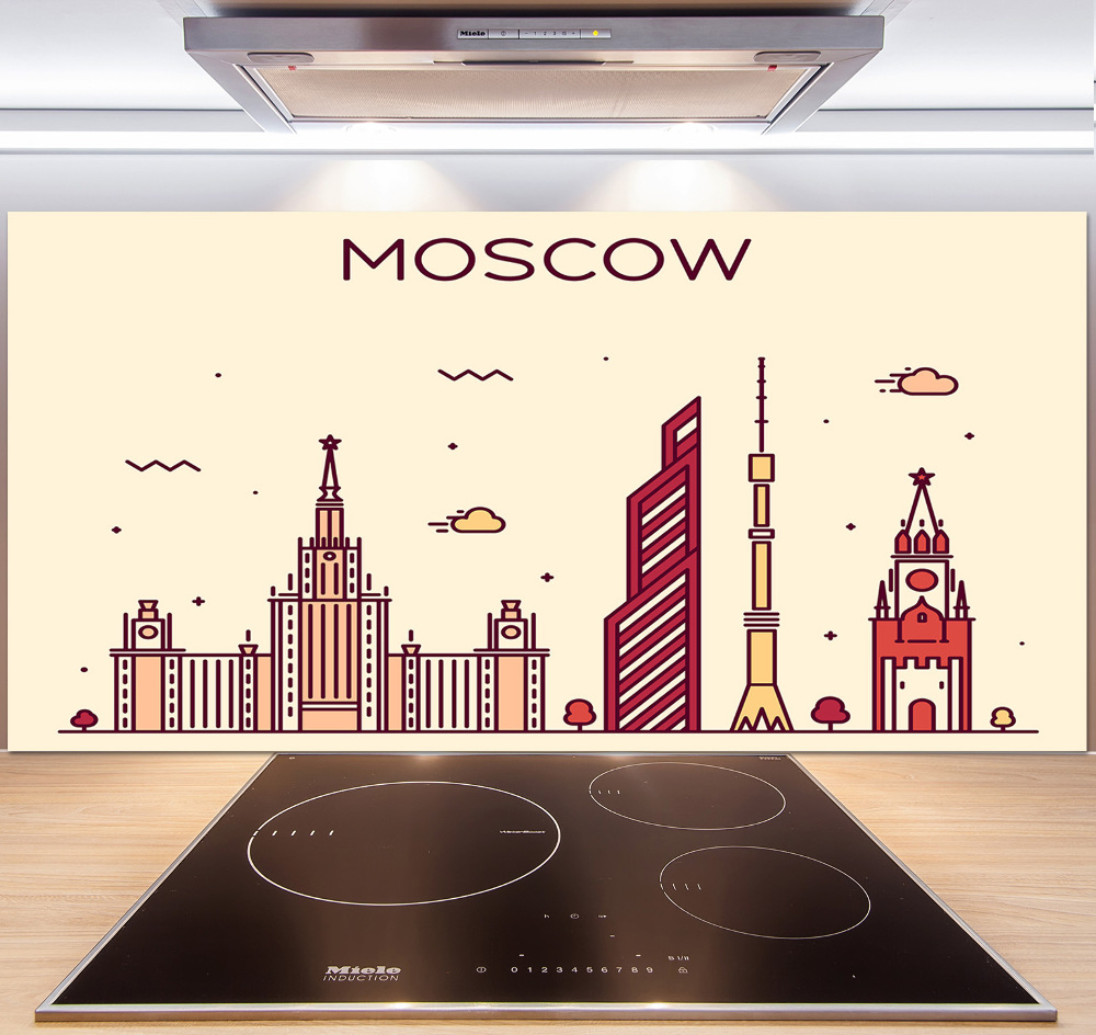 Cooker splashback Moscow buildings