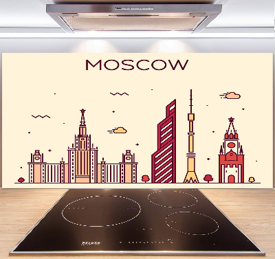 Cooker splashback Moscow buildings