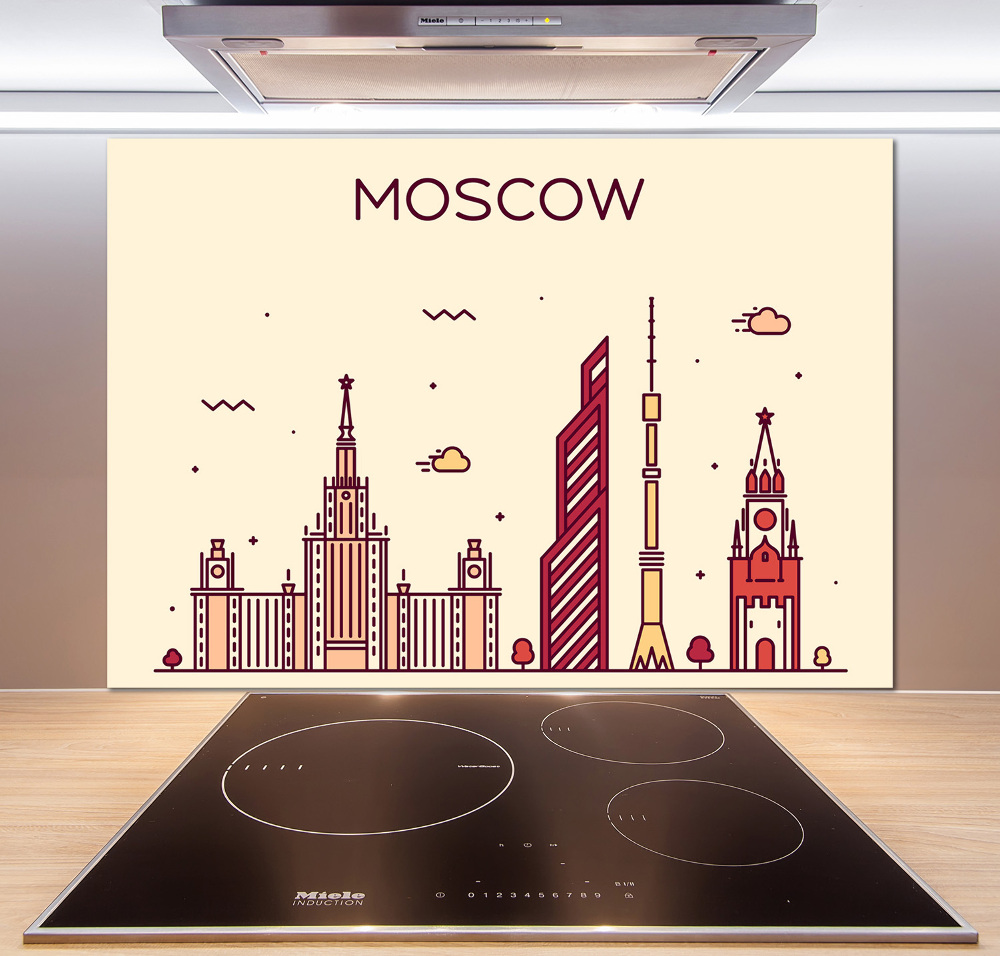 Cooker splashback Moscow buildings