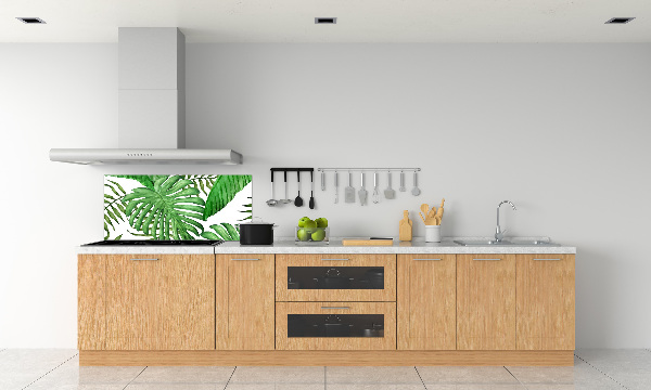 Cooker splashback Tropical leaves