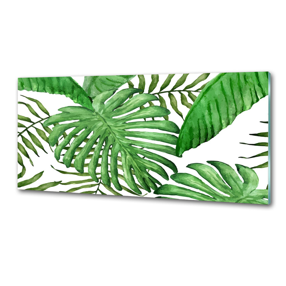 Cooker splashback Tropical leaves