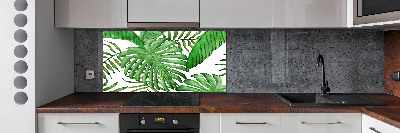 Cooker splashback Tropical leaves