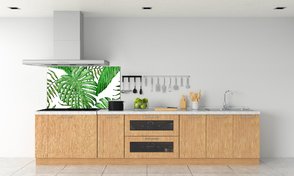 Cooker splashback Tropical leaves