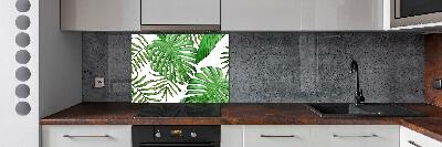 Cooker splashback Tropical leaves