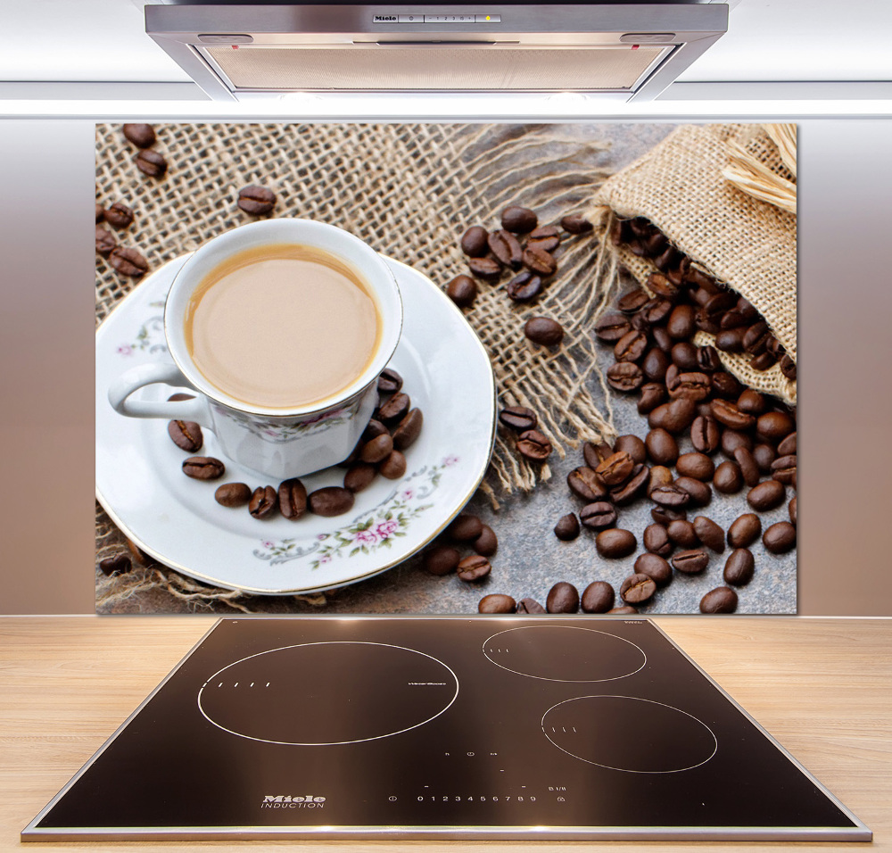 Cooker splashback Coffee with milk