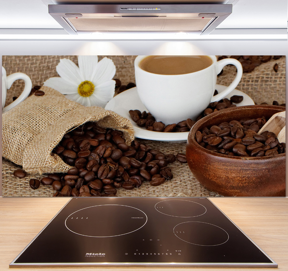 Cooker splashback Coffee with milk