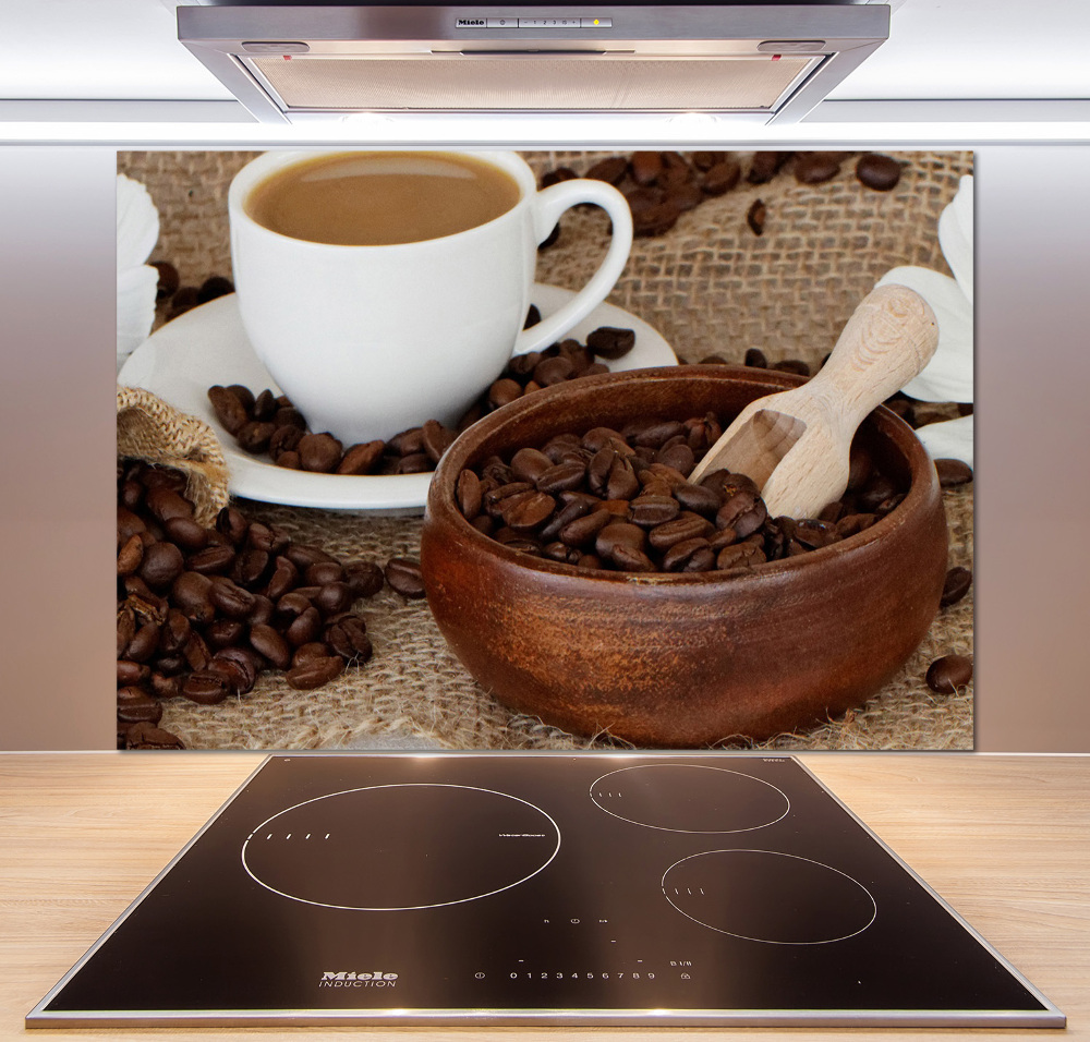 Cooker splashback Coffee with milk